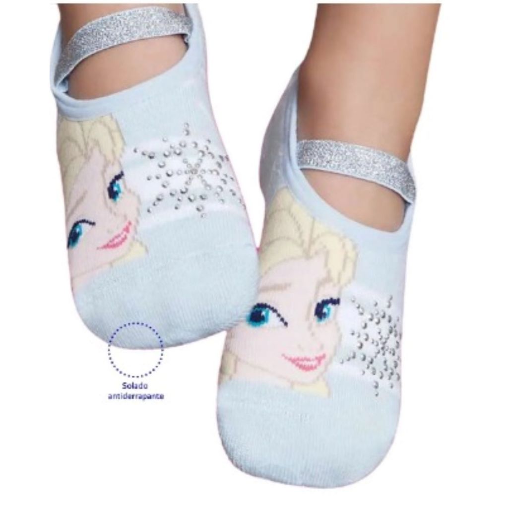 Meia sapatilha bebê menina Frozen Puket tamanho P 15 a 18 de calçados 010201889
