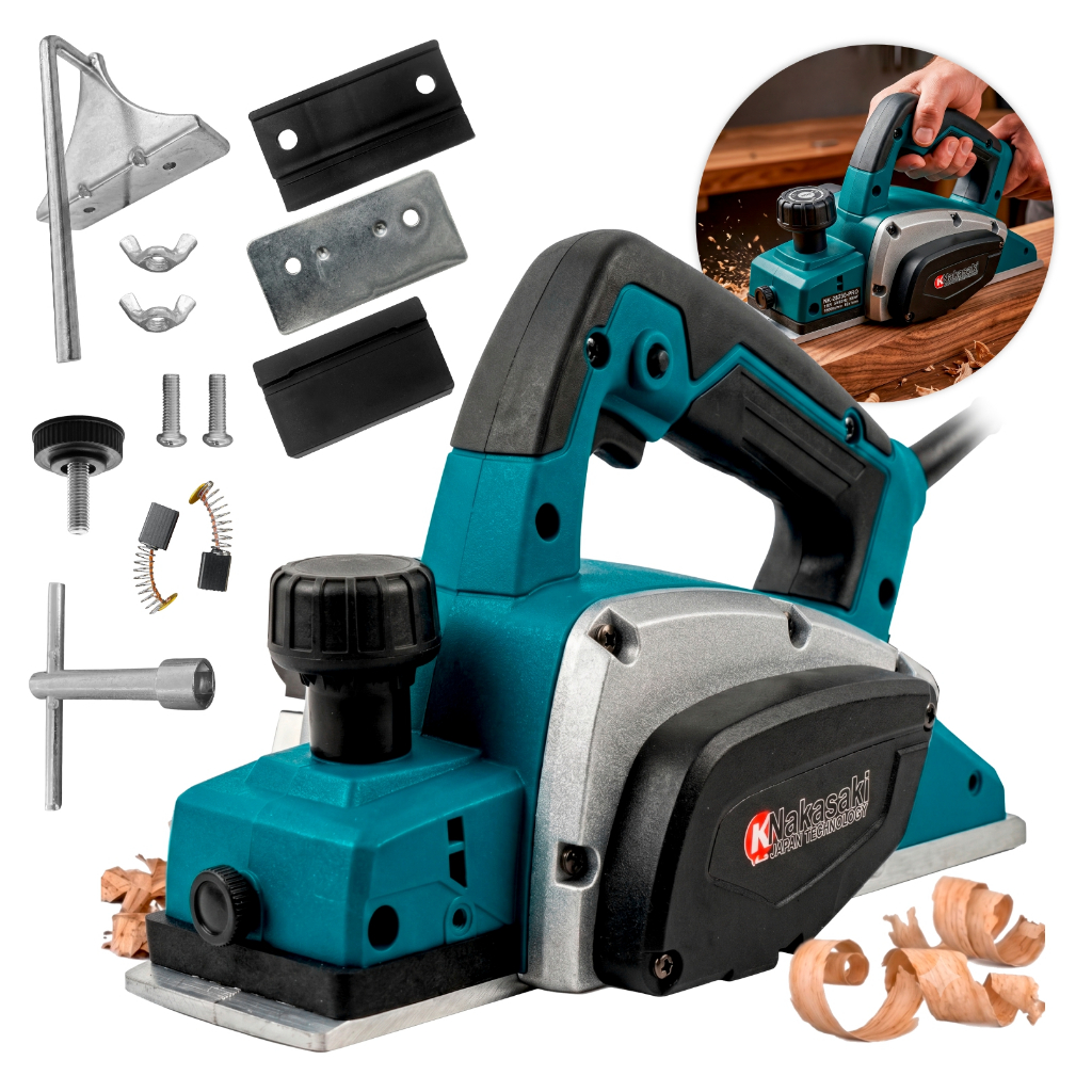 Plaina Elétrica Lâmina Dupla 900w Industrial Profissional Similar Makita 16000 Rpm 82cm Nakasaki