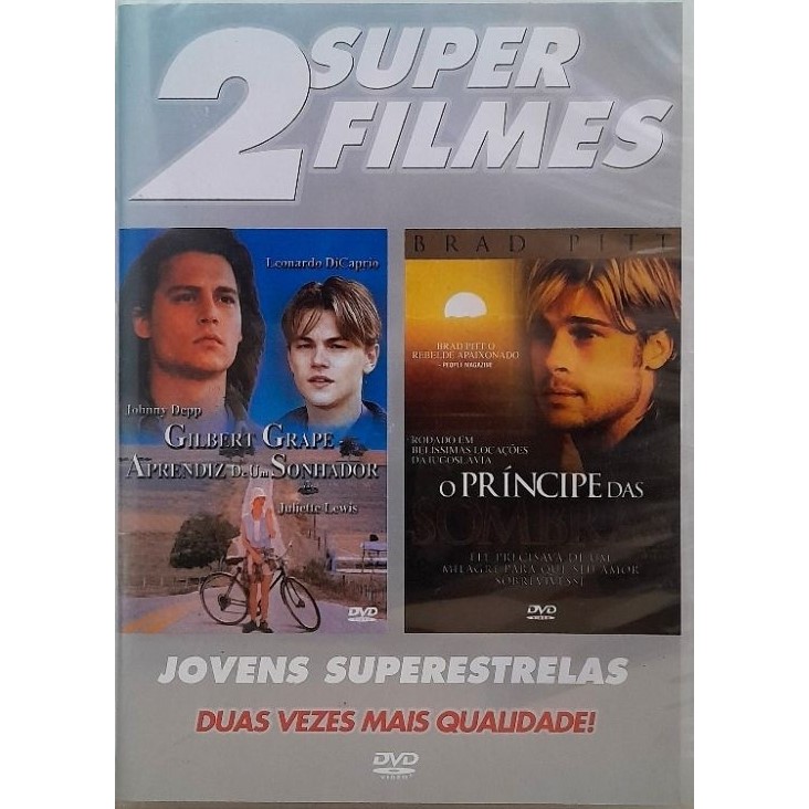 Gilbert Grape - Aprendiz Sonhador & Príncipe Das Sombras - DVD com 2 filmes J Depp, Leo DiCaprio, B Pitt