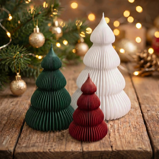 Kit 3 Mini Árvores de Natal Decorativas Minimalista Enfeite de Mesa Decoração Natalinos Pinheiro