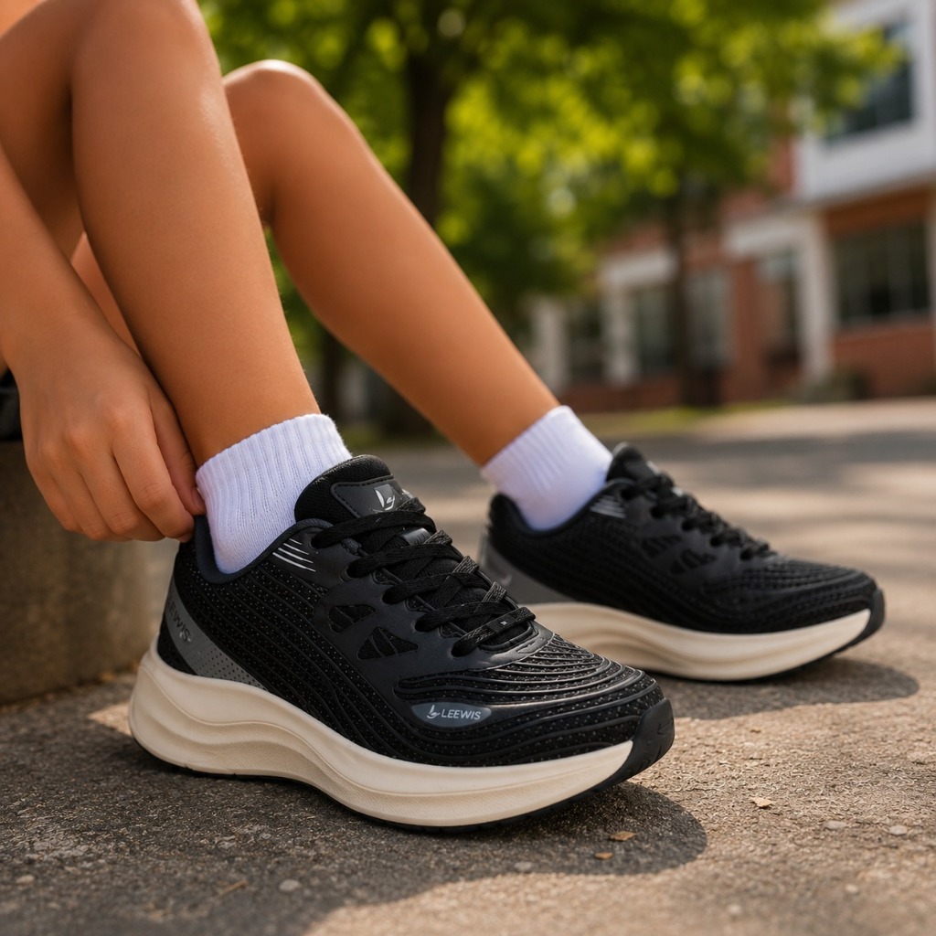 Tênis Infantil Feminino Masculino Preto 26 ao 33 Escolar Leve Macio Confortável Casual Esportivo