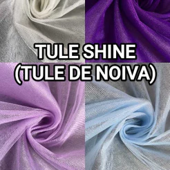 10 METROS TULE SHINE, TULE DE NOIVA OU TULE FRANCÊS (10M X 3,20M)
