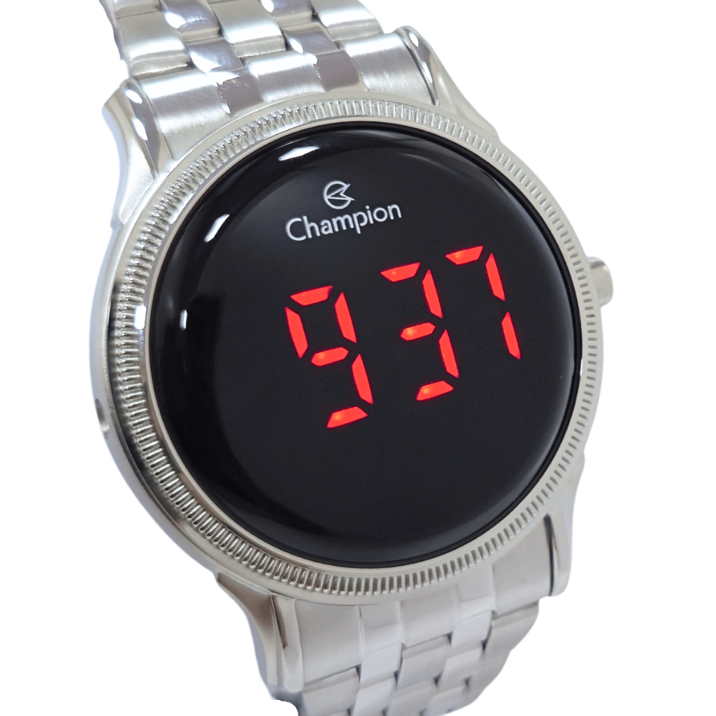Relógio Champion Feminino Digital Led Prateado CH40204T