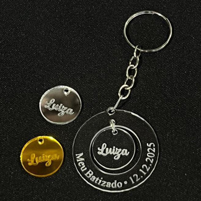 LEMBRANCINHA CHAVEIRO PERSONALIZADO COM NOME - LEMBRANÇA BATIZADO - ANIVERSARIO - CHA DE BEBE