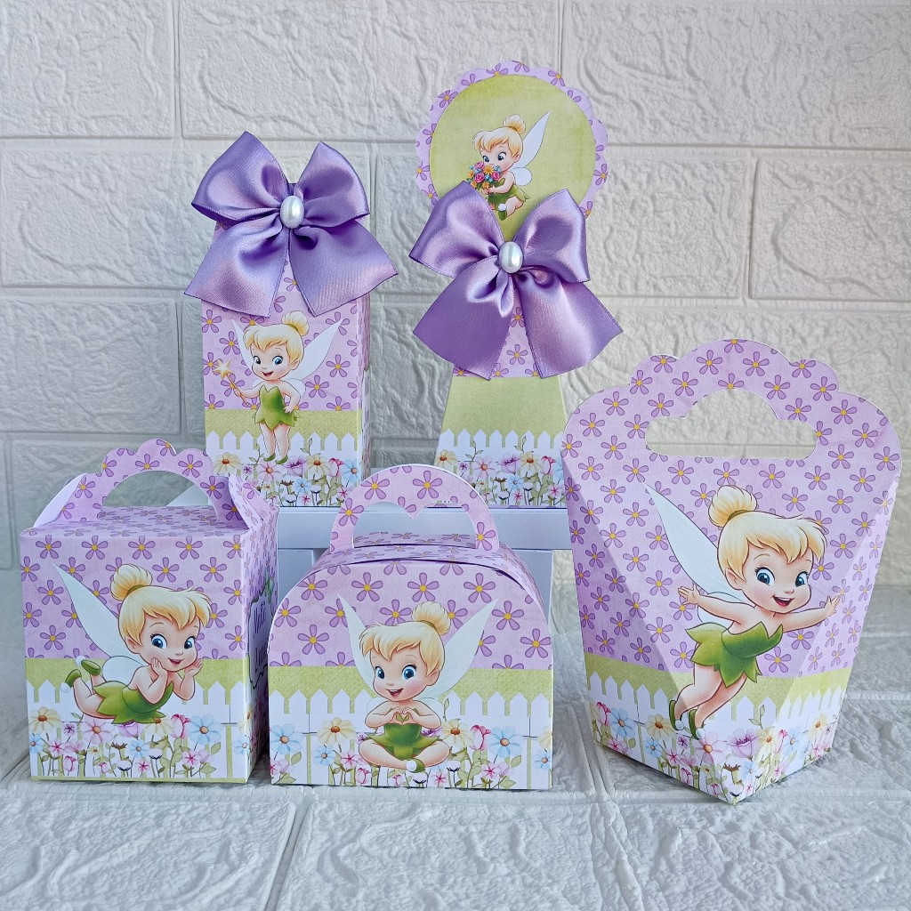 Kit Personalizados Sininho ( PEGUE E MONTE ) lembrancinha Caixinha personalizada festa infantil mimos aniversário