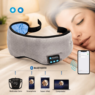 Máscara De Dormir Tapa Olho Fone De Ouvido Bluetooth