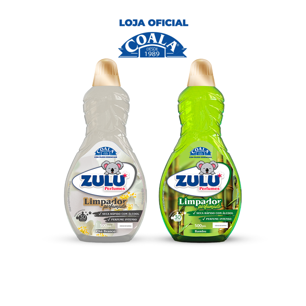 Kit 2 Limpadores Zulu perfumes 1 Chá Branco + 1 Bambu 500ml