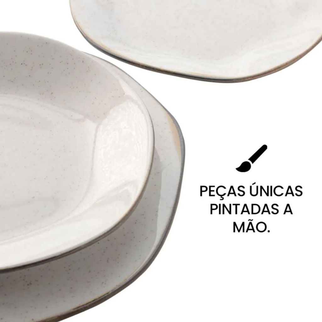 Prato de Sobremesa 21,5 cm Ryo Maresia Porcelana Oxford · foto 2