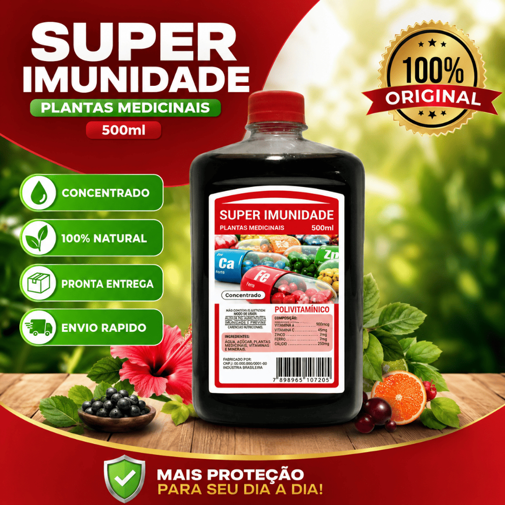 Chá Elixir Super Imunidade 500ml Original Concentrado Natural