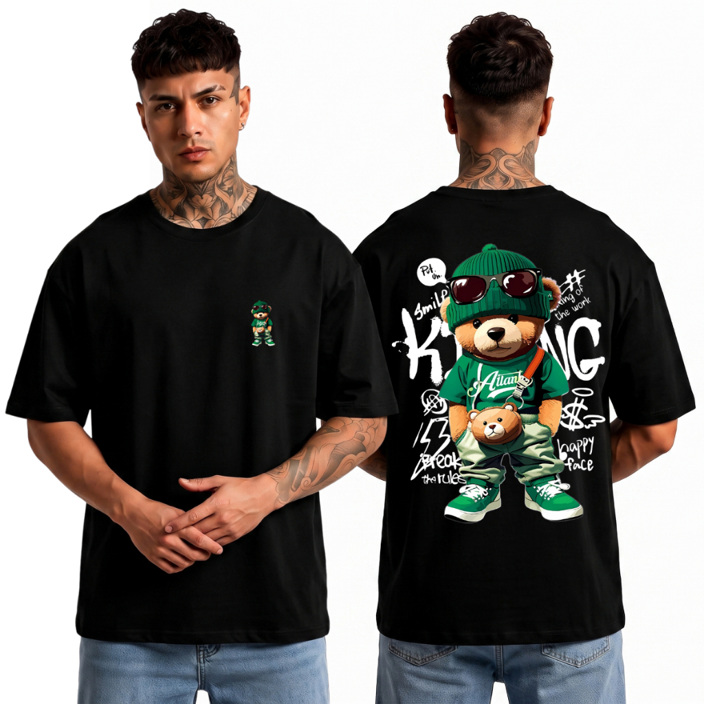 Camisa Oversized Streetwear Masculina Urso Gringa 30.1 Style