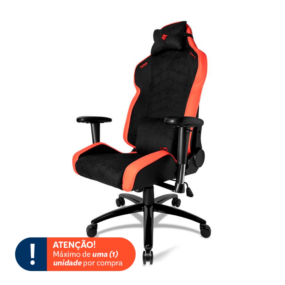 Cadeira Gamer Pichau Donek V2, Preto e Vermelho, PG-DNKV2-BKR01