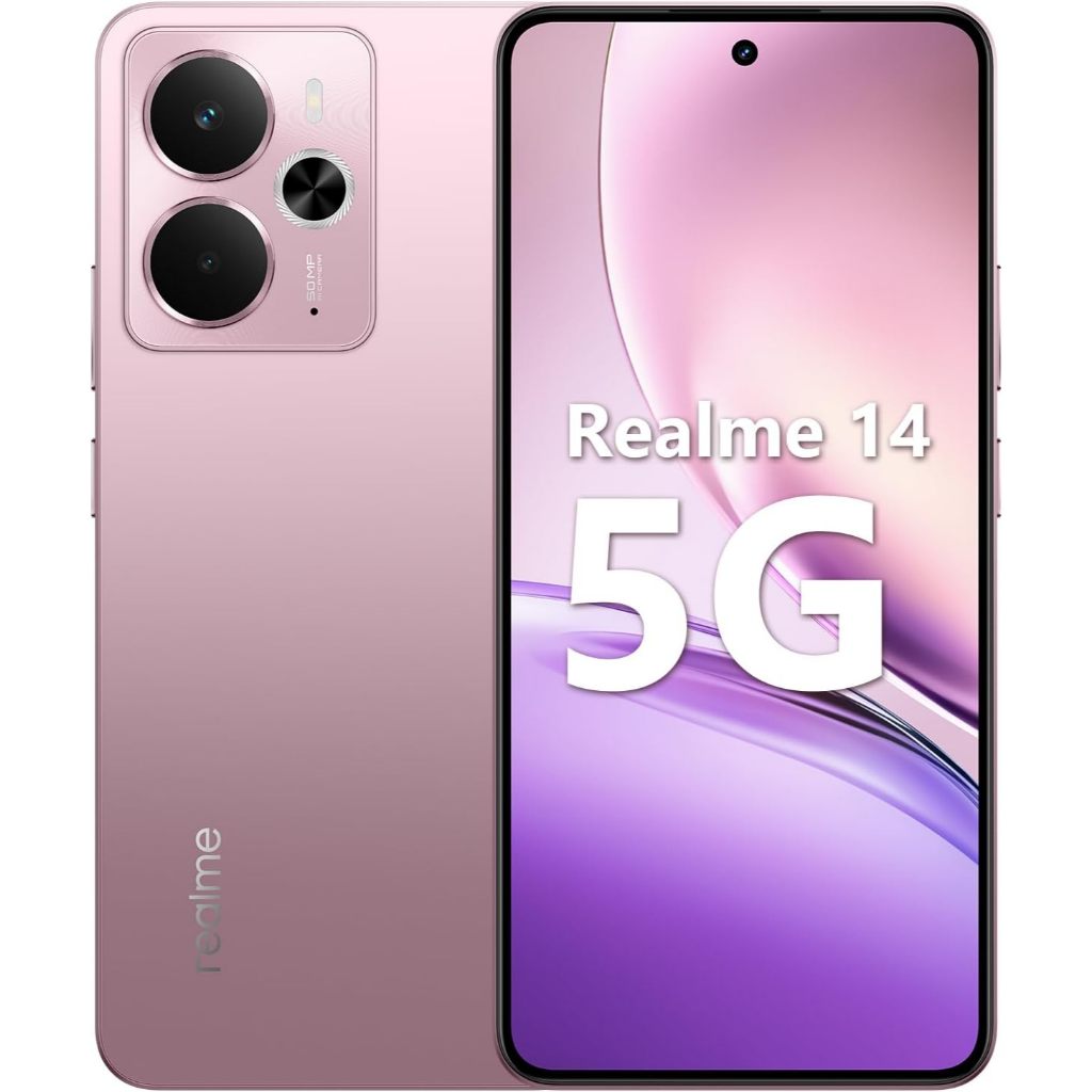 Celular realme 14 5G Smartphone 12+512GB 2ANOS E IA GARANTIA Original Versão Global Bateria 6000mAh Câmera 50MP NFC 6.67