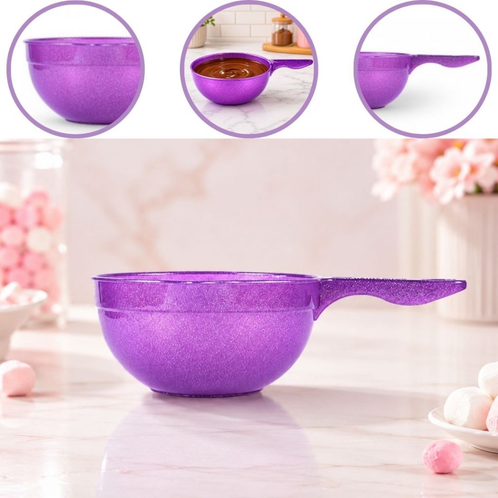 PANELINHA MULTIUSO ROXO GLÍTER SHINE DERRETEDEIRA DE CHOCOLATE PARA CONFEITEIROS BLUESTAR (CHOCO)