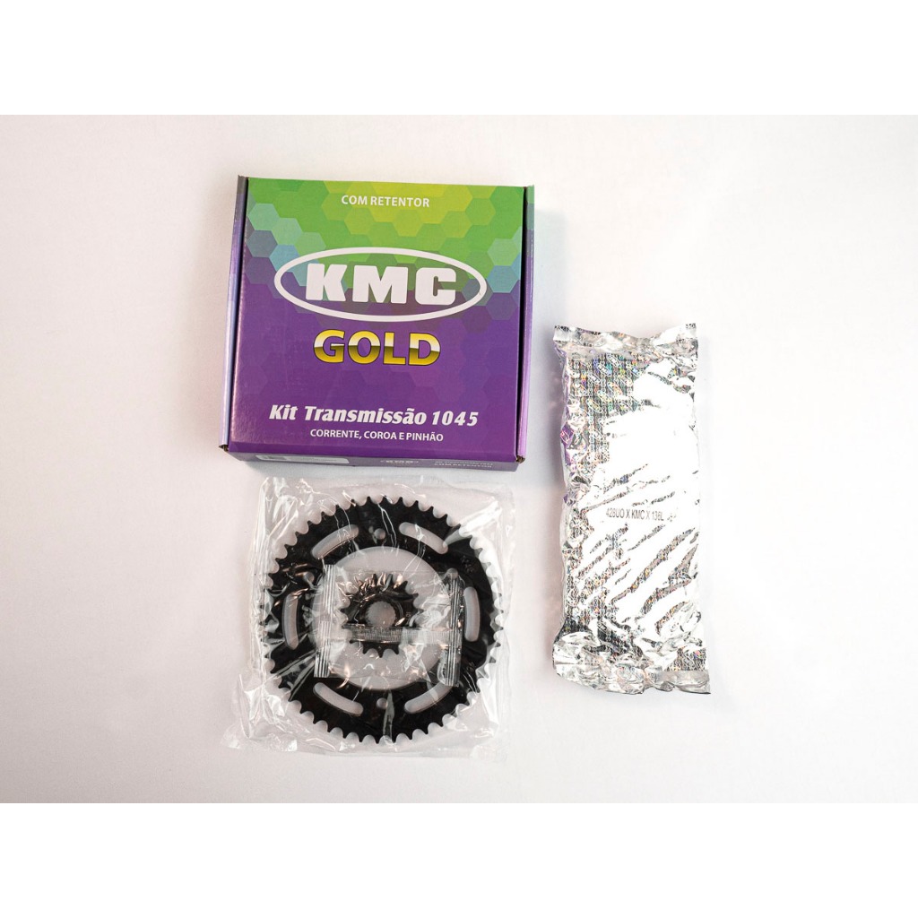 Kit Relacao transmissao Tração Yamaha Fazer 250 2018 2019 2020 2021 2022 Com Retentor Original Kmc