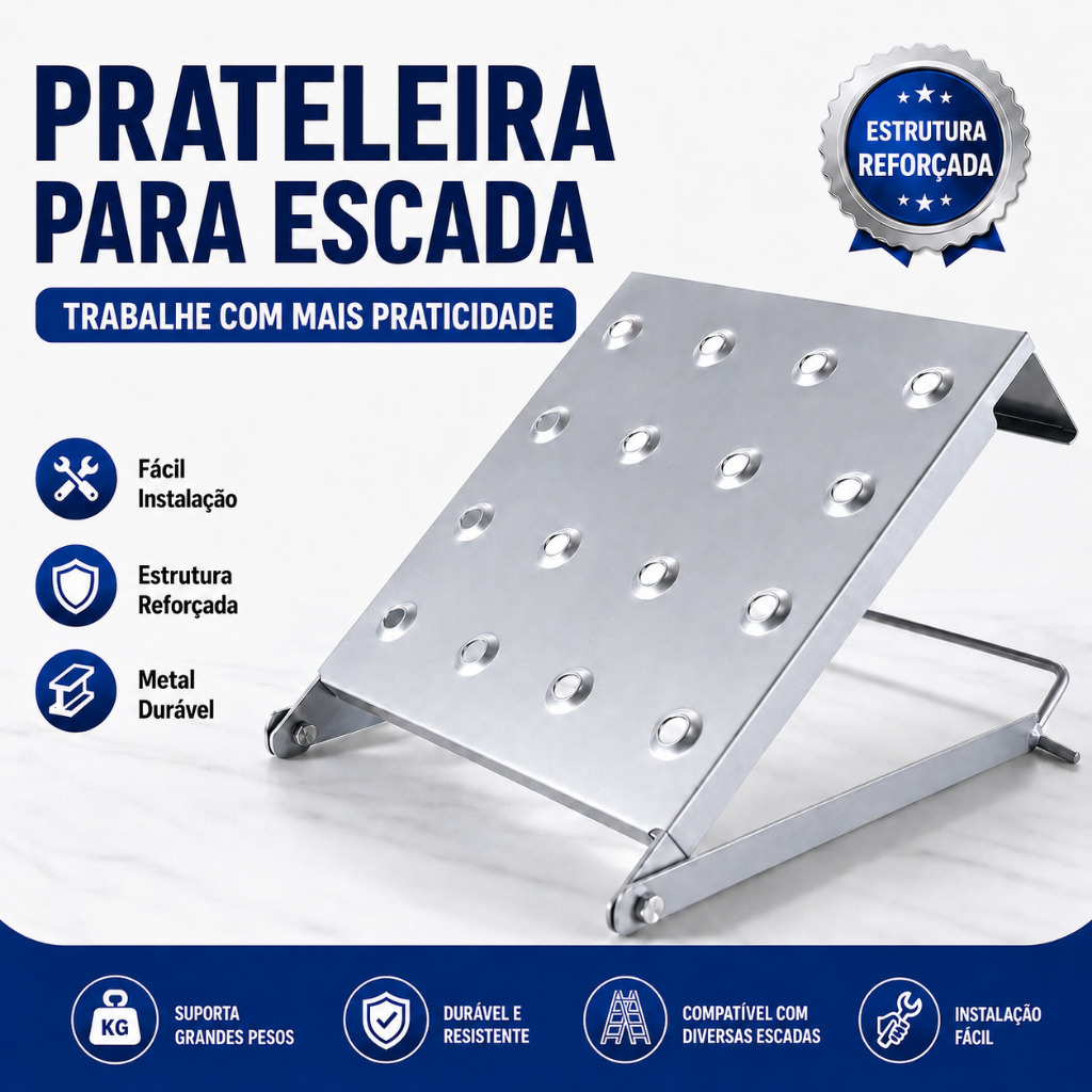 Espessado Plataforma para escada Telecom Plataforma Mesa para Escada em Chapa de Aço 1,5mm até 120kg