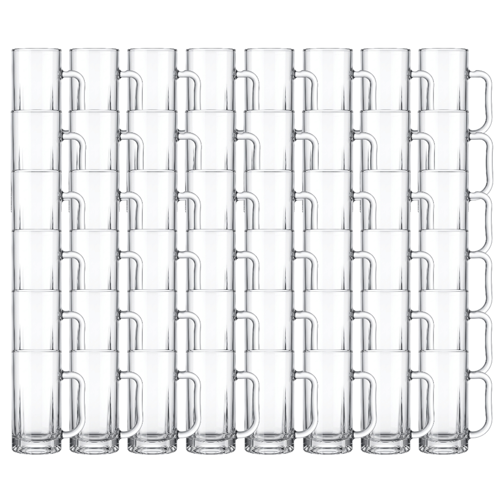 Kit 48 Canecas Chopp Vidro Zero Grau 300ML