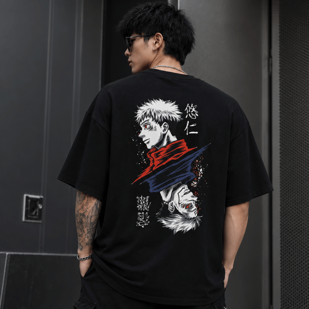 Camiseta Oversized Anime Unissex Streetwear Estampa Mangá Otaku Algodão Premium Confortável Caimento Largo