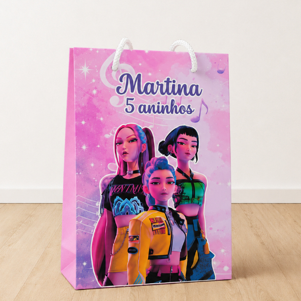 Sacolinha P Surpresa Personalizada Lembrancinha Guerreiras do K-Pop PEGUE E MONTE