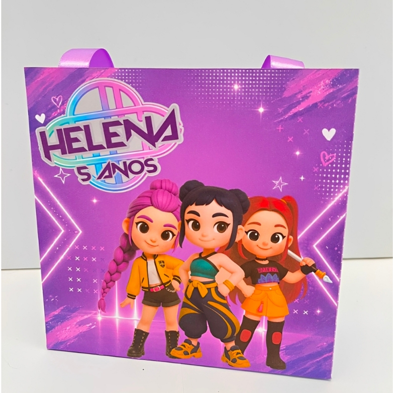Sacolinha Personalizada Guerreiras K-Pop | Sacolinha | Lembrancinha Aniversário PEGUE E MONTE
