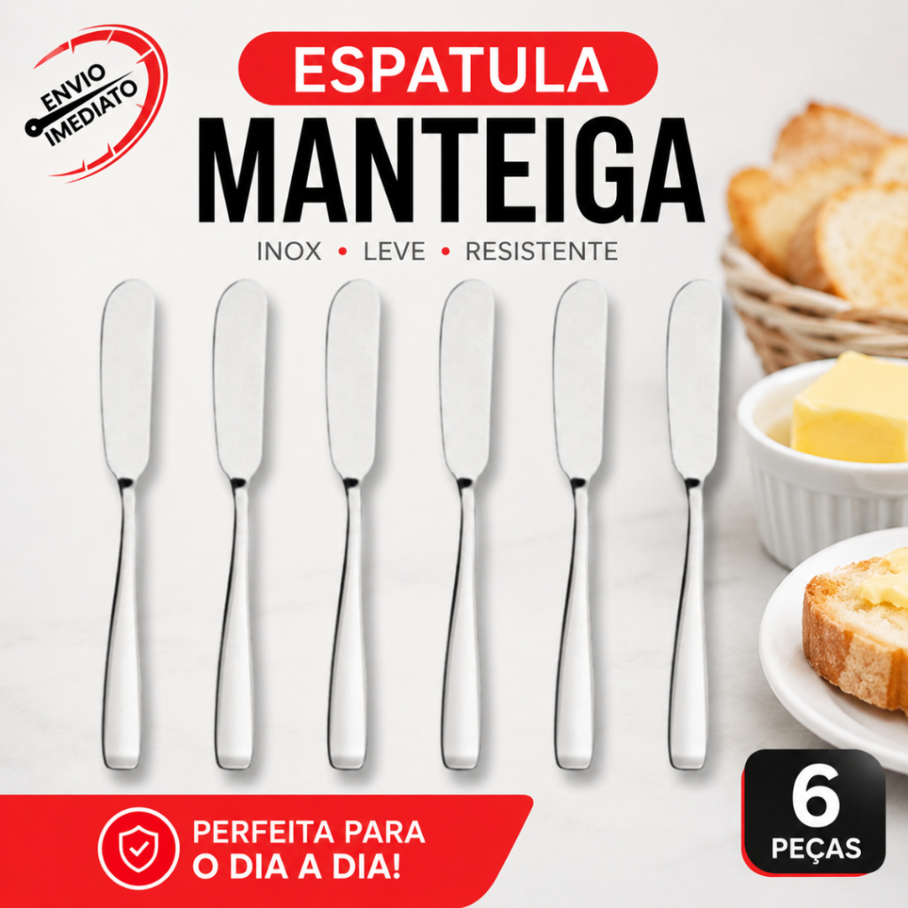Espatula para Manteiga Aço Inox Pate Geleia Requeijão Margarina Casa Cozinha Restaurante Padaria Buffet