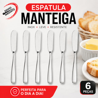Espatula para Manteiga Aço Inox Pate Geleia Requeijão Margarina Casa Cozinha Restaurante Padaria Buffet