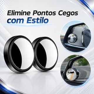 1 par - Espelho Retrovisor Carro Moto Convexo Fixo Móvel Auxiliar Externo Pontos Cegos 5c…
