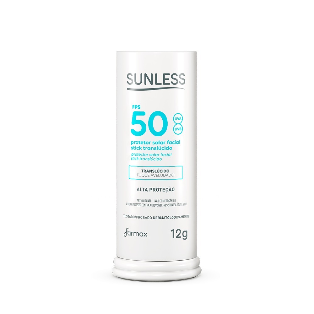 Sunless Protetor Solar Facial Translucido Bastão FPS50 - 12g