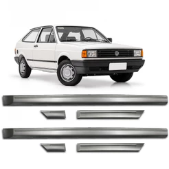 Jogo Friso Lateral Gol Voyage Parati Saveiro CL 1987 a 1994 Cinza Modelo Fino