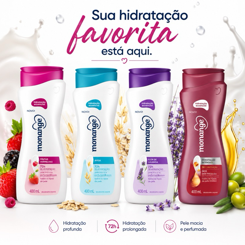 kit Monange Loção Hidratante 400ml