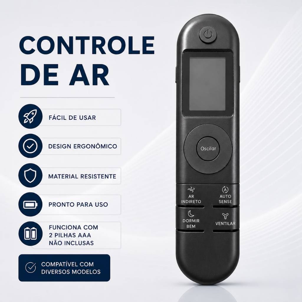 Controle Ar Condicionado Para Electrolux Split Color Adapt Preto