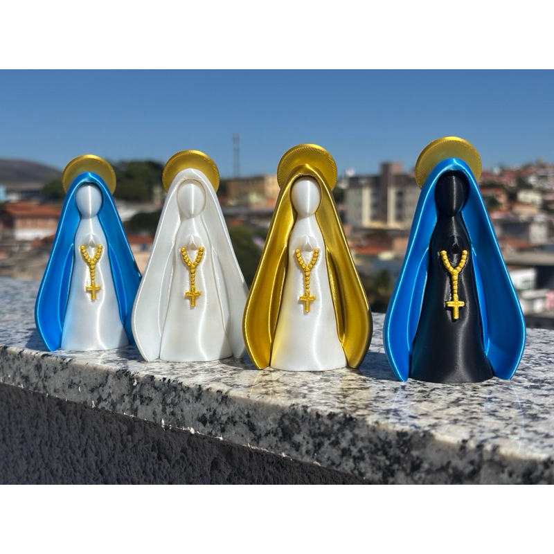 Nossa Senhora Aparecida Decorativa Impressa em 3D | Personalizável | 10, 16 e 22 cm | Presente Religioso