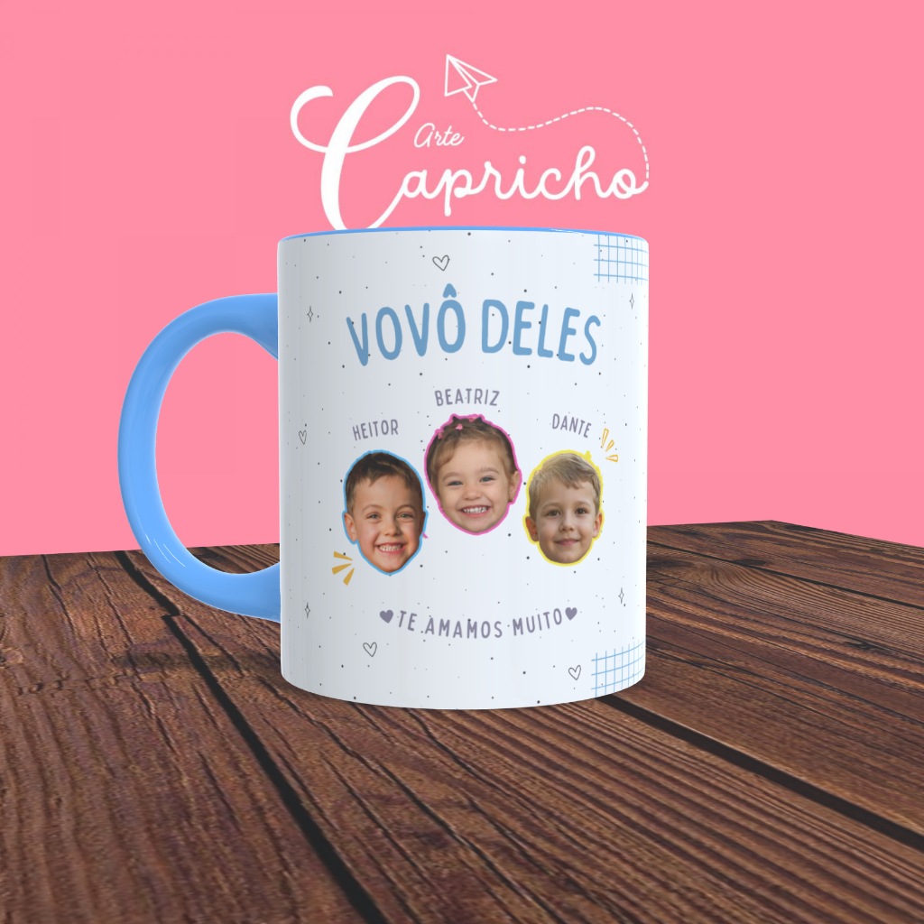 Caneca vovô - Caneca vovô - Caneca papai - Caneca mamãe - Caneca rostinhos - Caneca Fofa - Caneca dia dos avós