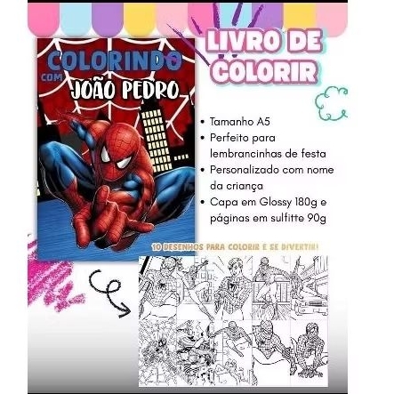15 Livrinho de colorir personalizado QUALQUER tema-lembrancinha de aniversario revistinha de colorir