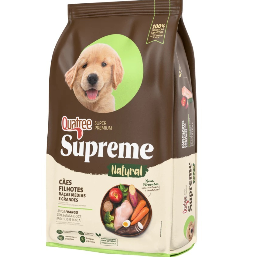 Ração Quatree Supreme Filhotes Portes Medio e Grande 15 kg
