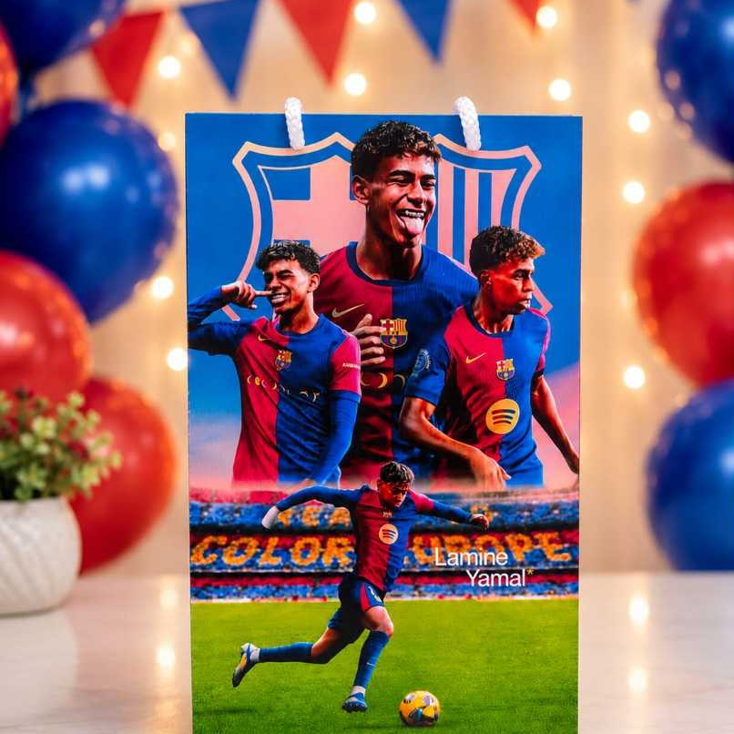 Sacolinha Personalizada P- Lembrancinhas-Envio Rápido-Lamine Yamal - Futebol-pegue e monte