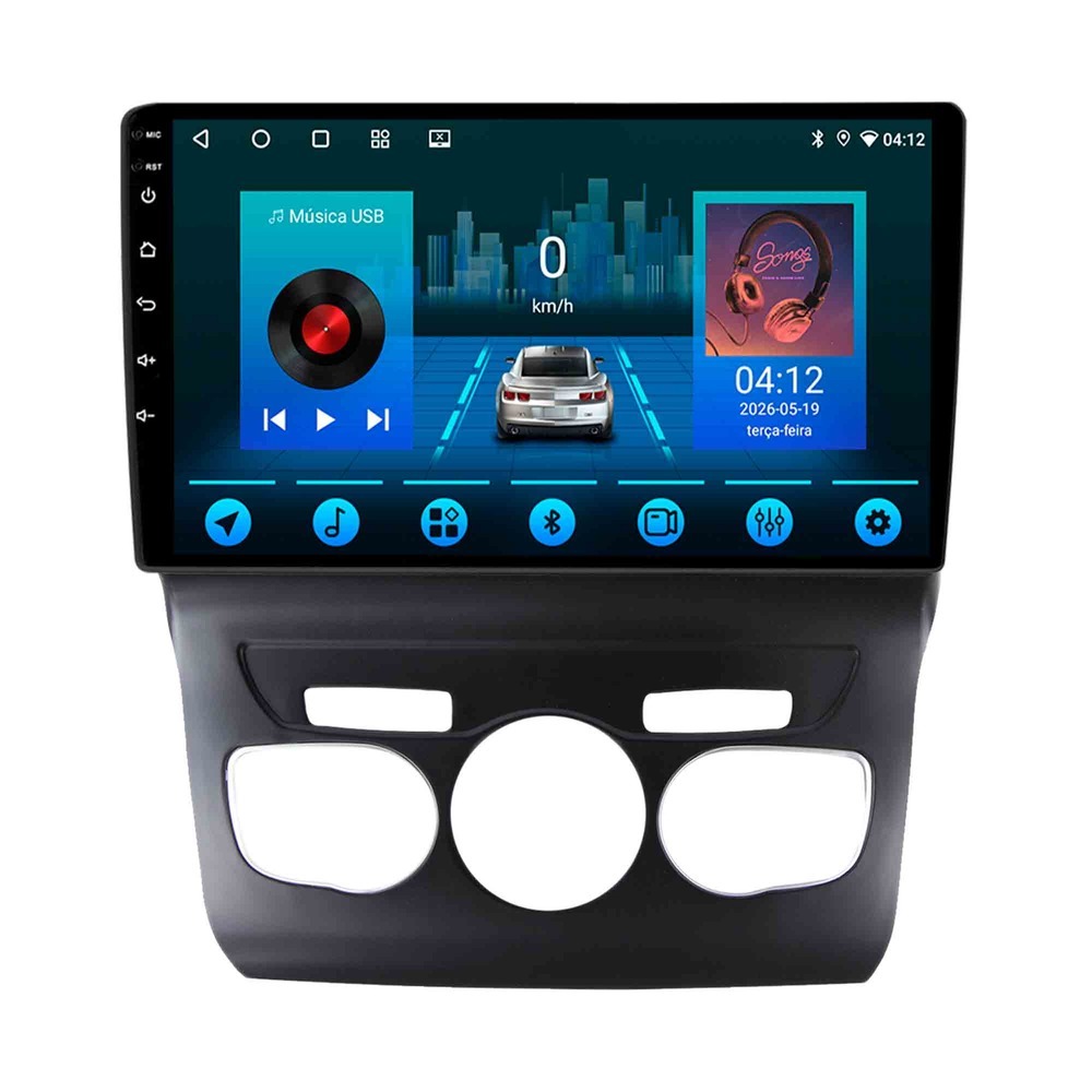 Multimídia C4 Lounge 2014 A 2018 10" 2+64gb Android Carplay Bluetooth