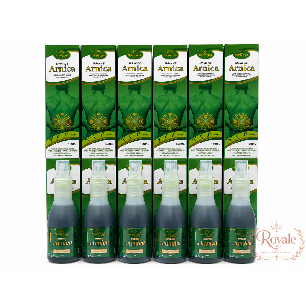 Kit 12 Spray Ice Arnica NatyFlora Alívio Imediato da Dor Muscular efeito Gelado/Quente 100% Natural — imagem 2 de 2