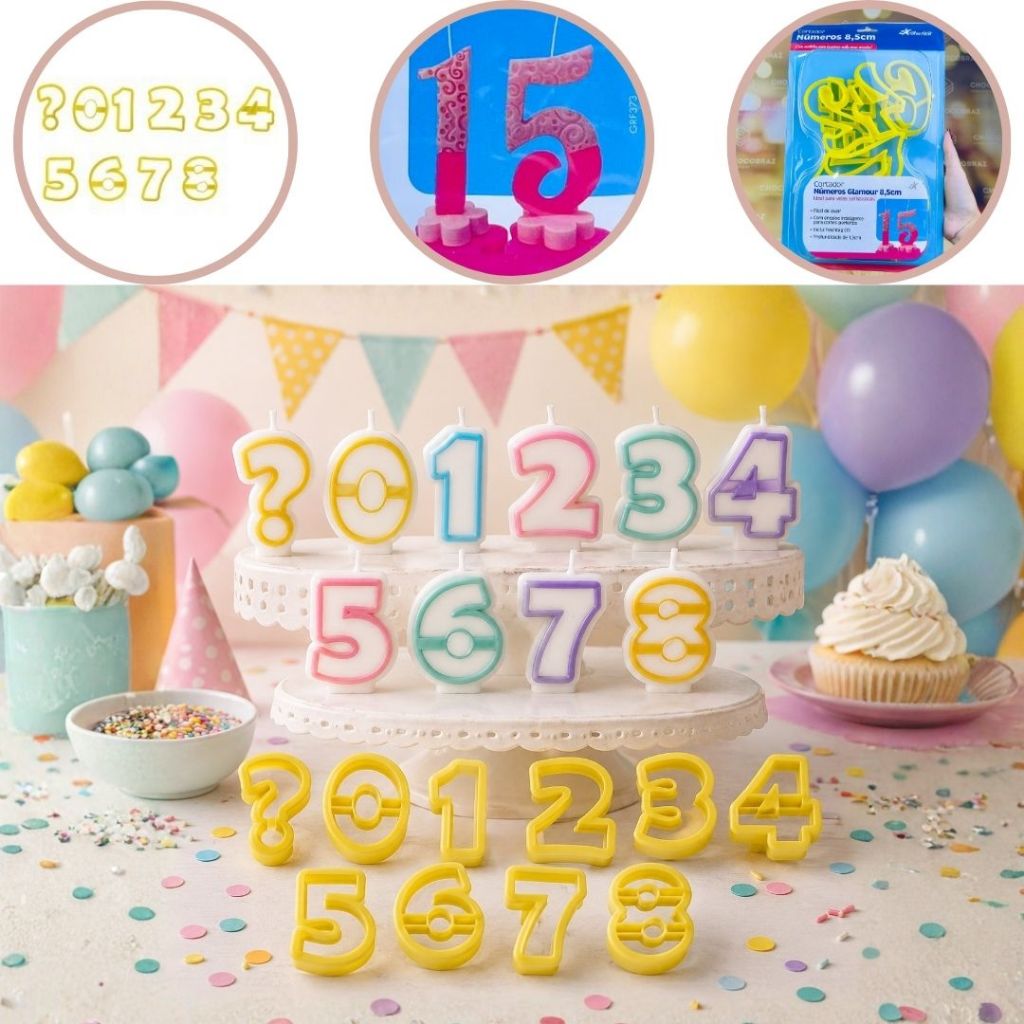 CORTADOR NUMEROS 8,5CM -10 PEÇAS (BLUE STAR) (CHOCO)