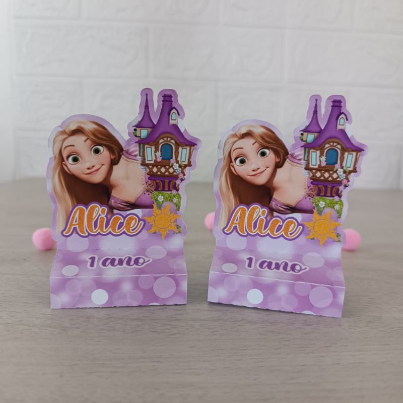 PORTA BIS DUPLO RAPUNZEL ENROLADOS/ LEMBRANCINHAS FESTA ANIVERSÁRIO/ CAIXINHAS PARA BIS PERSONALIZADOS COM NOME E IDADE