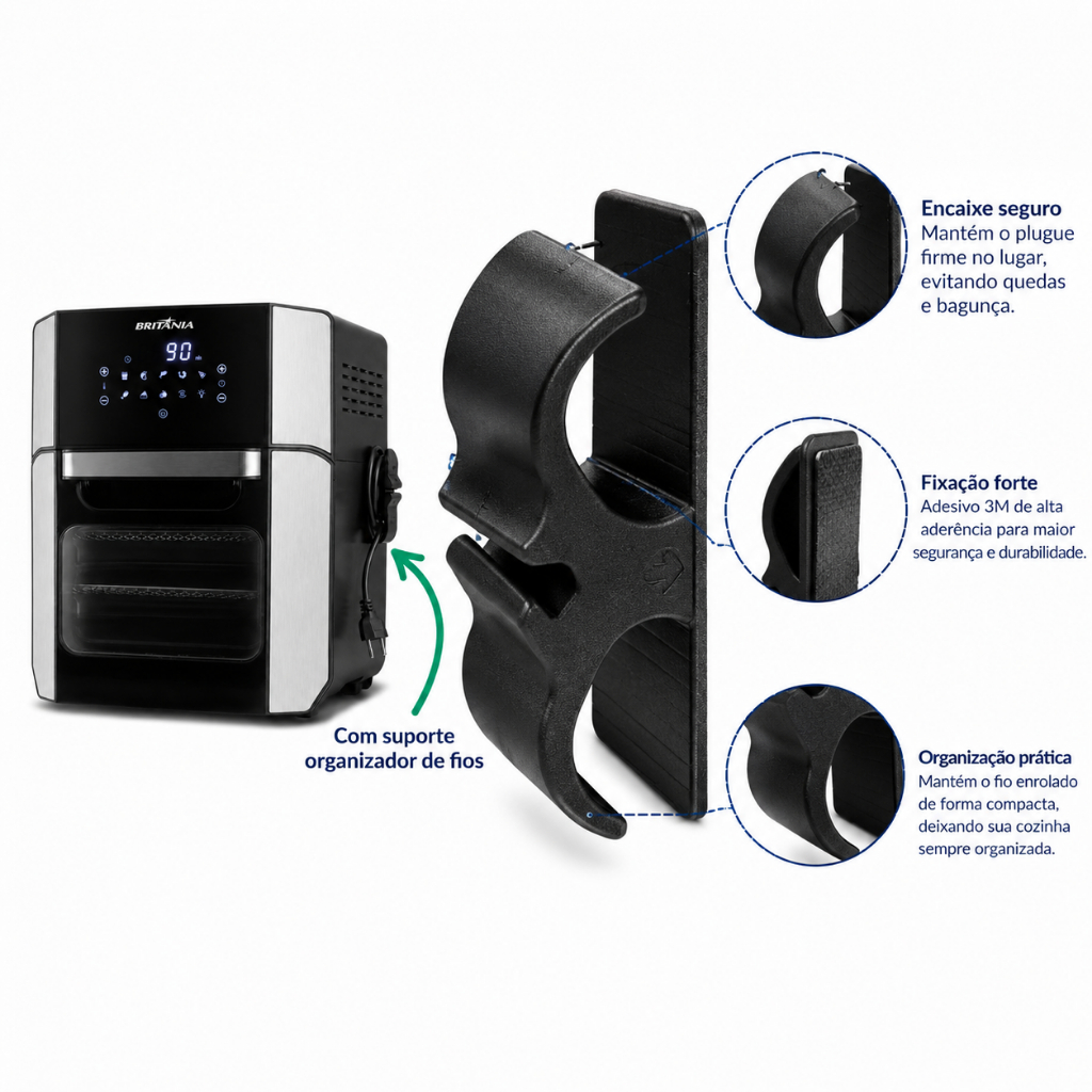 Organizador de fios Cozinha Casa Eletrodomésticos Airfryer Britânia