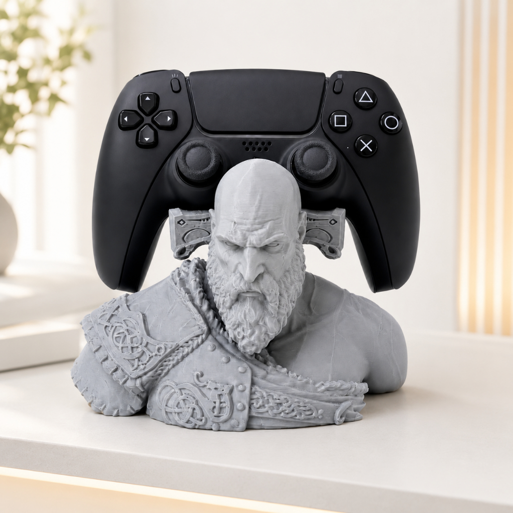 Suporte Para Controle Videogame Ps5 Kratos Porta Controle Decoração Gamer.