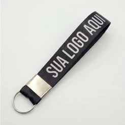 Chaveiro Cordão Personalizado 14cm | Poliester Sublimado Premium, Resistente e Estampado para Chaves