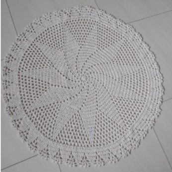 Tapete em Tricot, Feito a Mão Sala, Modelo Redondo, Utilidade Sala, Copa ou Cozinho, Medidndo 90 cm