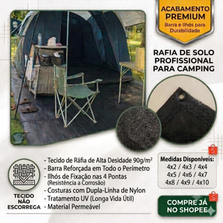 Rafia de solo para barraca de camping acampamento varias medidas
