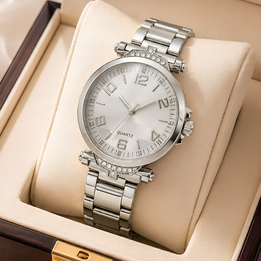 Relógio Feminino Pallyjane Guke Casual Dourado Banhada a Ouro 18k em Aço Inoxidável