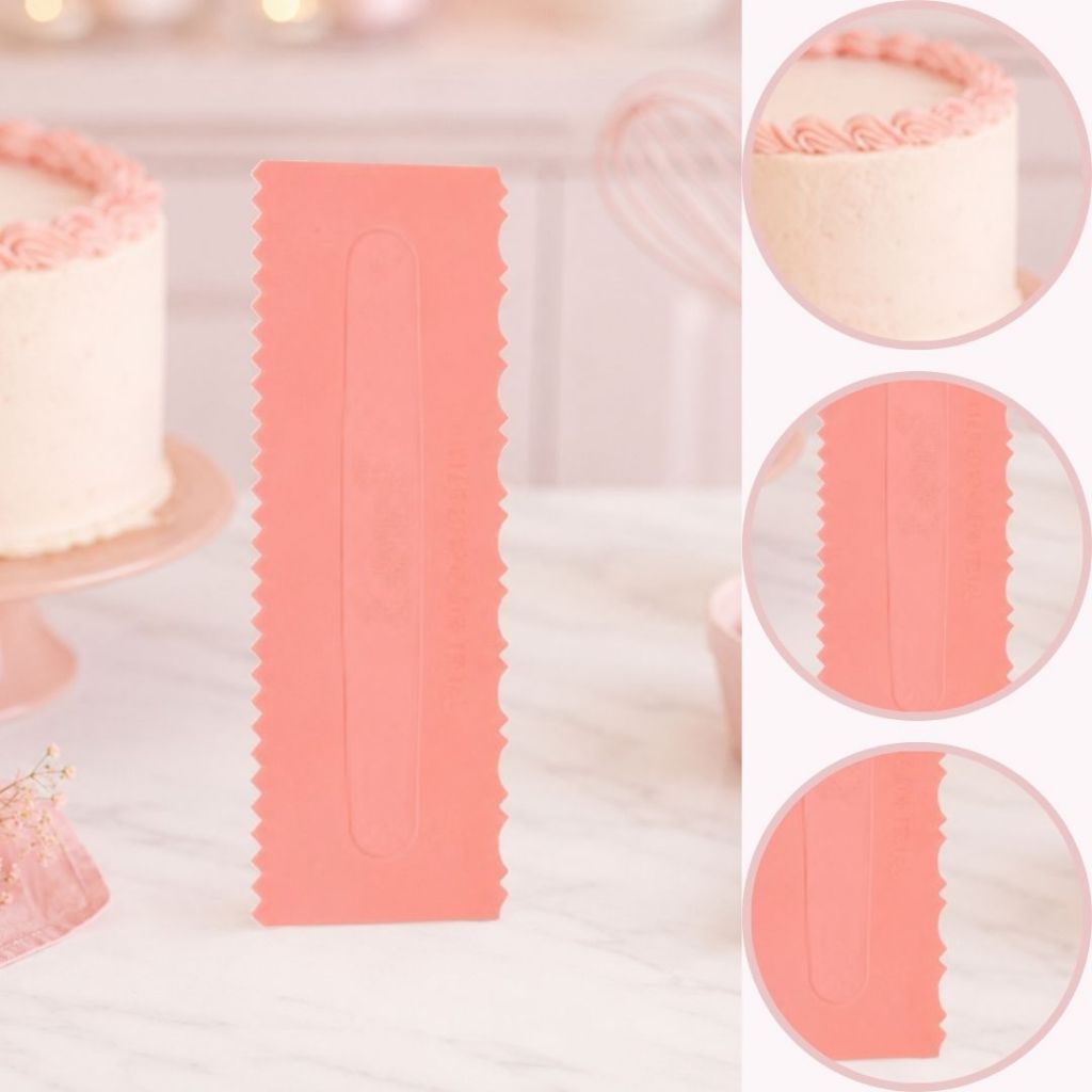 ESPÁTULA DECORATIVA N•2 PARA BOLO ROSA BLUESTAR 23 CM DUPLA CONFEITARIA (CHOCO)