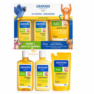 Kit Granado Bebê Shampoo + Condicionador + Refil 250ml Tradicional
