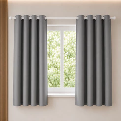 Cortina Blackout PVC 100% Corta Luz 2,60m x 1,60m com Ilhós para Quarto e Sala