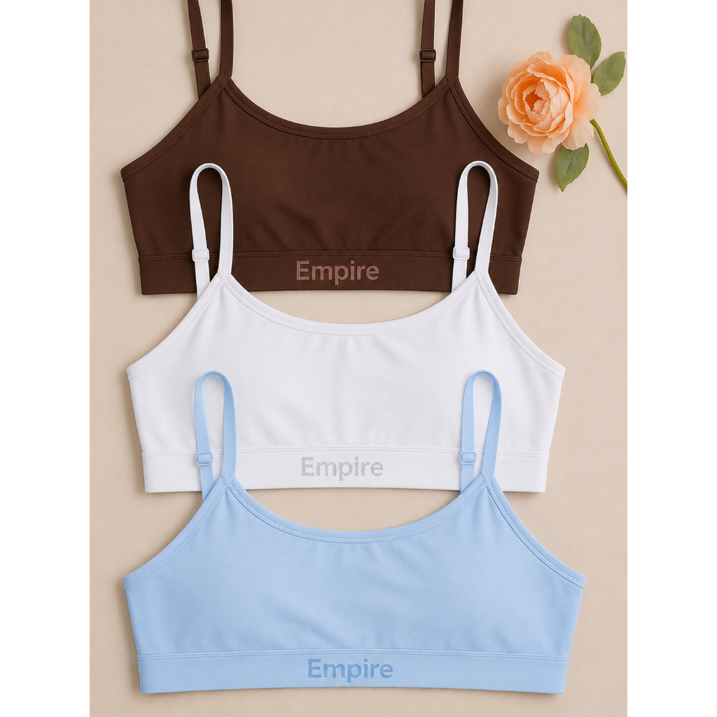 Kit 3 Top Feminino Forrado de Algodão