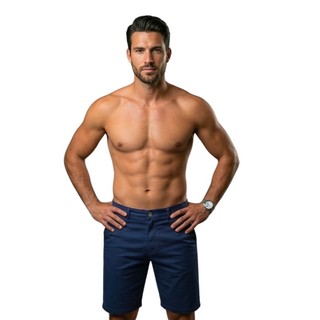 Bermuda Masculina Alfaiataria Sarja Esporte Fino Bolso Embutido Com Elastano Sport